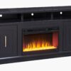 Sunset - Electric Fireplace TV Stand For TVs Up To 80" - Black - Image 2