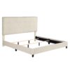 King Size Tufted Upholstered Platform Bed - Beige - Image 2
