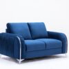 Wenona - Velvet 2 Pieces Living Room Set - Blue - Image 7