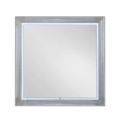 Moon - Marble Mirror With LED - White
