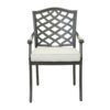 7 Piece Rectangular Dining Set With 6 Arm Chairs - Cast Silver - Image 3