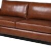 Modern & Contemporary Leather Sofa - Light Brown - Image 2