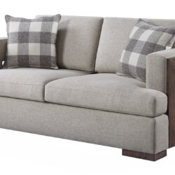 Niamey - Loveseat With 2 Toss Pillows - Walnut