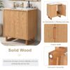 Bathroom Vanity Set With Sink, Combo Cabinet, Bathroom Storage Cabinet, Solid Wood Frame - Burly Wood - Image 6
