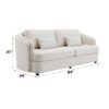 Mariko - Linen 3 Pieces Living Room Set - Beige - Image 16