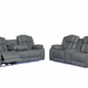 Raize - 10 Power Console Reclining Loveseat With LED - Gray - Image 3