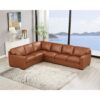Dillon - Leather L-Shaped Sectional - Brown - Image 7