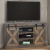 Farmhouse - Corner TV Stand For TVs Up To 80" - Barnwood - Image 7