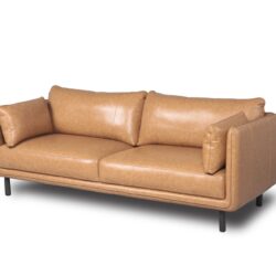 Modern Leather Sofa - Camel