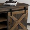Farmhouse - Corner TV Stand For TVs Up To 80" - Barnwood - Image 4