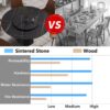 53.15" Round Modern Artificial Stone Carbon Steel Base Dining Table, Can Accommodate 6 People - Black / Gold - Image 6