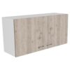 Wall Cabinet Two Doors, Two Internal Shelves - White / Light Gray - Image 2