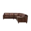 Belfast - Leather Sectional - Brown - Image 3