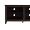 Modern Transitional 3 Shelf Open Storage 70" TV Stand For 80" TVs - Espresso - Image 4