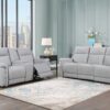 Eco - Console Reclining Loveseat - Gray - Image 6