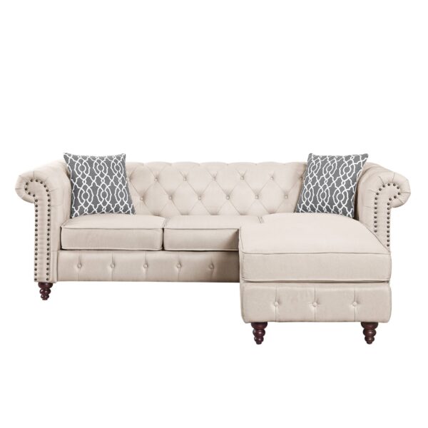 Waldina - Reversible Sectional Sofa - Beige