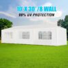 10X30' Wedding Party Canopy Tent Outdoor Gazebo With 8 Removable Sidewalls - White - Image 3