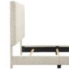 King Size Tufted Upholstered Platform Bed - Beige - Image 4