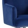 Trenerry - Velvet Office Chair - Blue / Chrome - Image 7