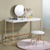 Midriaks - Writing Desk With USB - Golden / White - Image 8