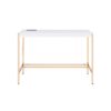 Midriaks - Writing Desk With USB - Golden / White - Image 3