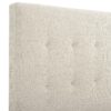King Size Tufted Upholstered Platform Bed - Beige - Image 6
