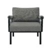 Rajni - Patio Set (1 Armed Chair, 1 Ottoman) - Gray - Image 5