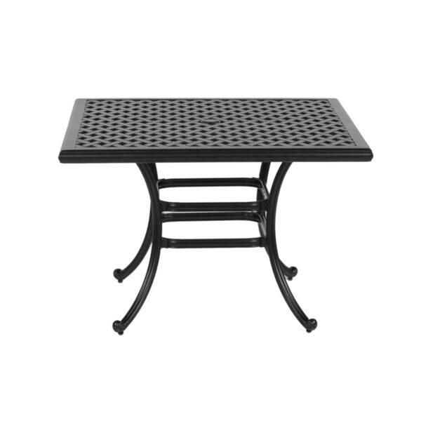 Square 4 Person 44" Long Aluminum Dining Set With Cushions - Antique Brown