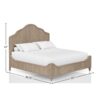 King Panel Bedroom Set With 3 Drawer Nightstand, Casual Dresser, Cane Mirror, 3 Drawer Cane Front Chest And Bench - Sand - Image 22