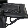 3 Seater Home Theater Recliner Manual Recliner Chair With Two Built-In Cup Holders For Living Room - Black - Image 13