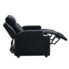 Kids Recliner Chair, Kids Upholstered Couch With One Cup Holder, Toddlers Recliner With Headrest And Footrest - Black - Image 15