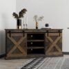 Farmhouse - Corner TV Stand For TVs Up To 80" - Barnwood - Image 5