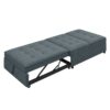 4 In 1 Sofa Bed, Chair Bed, Multi-Function Folding Ottoman Bed With Storage Pocket And USB Port For Small Room Apartment, Living Room, Bedroom, Hallway - Deep Blue - Image 6