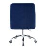Trenerry - Velvet Office Chair - Blue / Chrome - Image 4