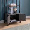 Modern Bookcase With Four Open Shelves And Two Door Cabinet - Black / Gray - Image 2