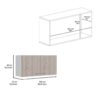 Wall Cabinet Two Doors, Two Internal Shelves - White / Light Gray - Image 7