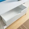Buffet With Two Cabinets One Drawer With Six Shelves On Metal Legs - White / Gold - Image 3