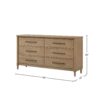 King Panel Bedroom Set With 3 Drawer Nightstand, Casual Dresser, Cane Mirror, 3 Drawer Cane Front Chest And Bench - Sand - Image 24