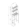 Three Tier Over The Toilet Storage Shelf - White - Image 4