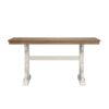Haidel - Trestle Gathering Table - Brown / White - Image 2