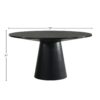 Froja - Manufactured Wood Round Dining Table - Black - Image 6