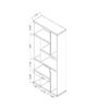 Contemporary Bookcase With Nine Shelves - White - Image 5