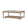 Frosted Glass Top Cocktail Table With Casters - Sand - Image 4