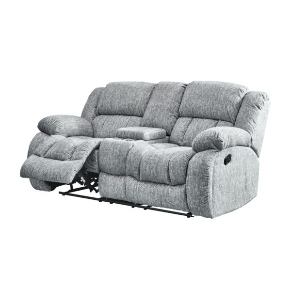 Stonic - Console Reclining Loveseat - Gray