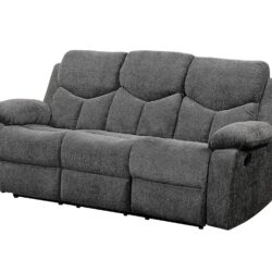 Kalen - Chenille 3 Piece Recliner Living Room Set - Gray