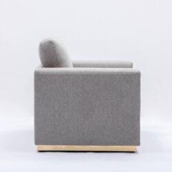 Valin - Linen Loveseat For Living Room - Gray