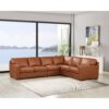 Dillon - Leather L-Shaped Sectional - Brown - Image 6