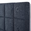 King Size Squares Upholstered Platform Bed - Navy Blue Denim - Image 9