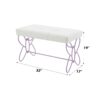Priya II - Synthetic Leather Purple Bench - Purple / White - Image 4