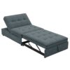 4 In 1 Sofa Bed, Chair Bed, Multi-Function Folding Ottoman Bed With Storage Pocket And USB Port For Small Room Apartment, Living Room, Bedroom, Hallway - Deep Blue - Image 7